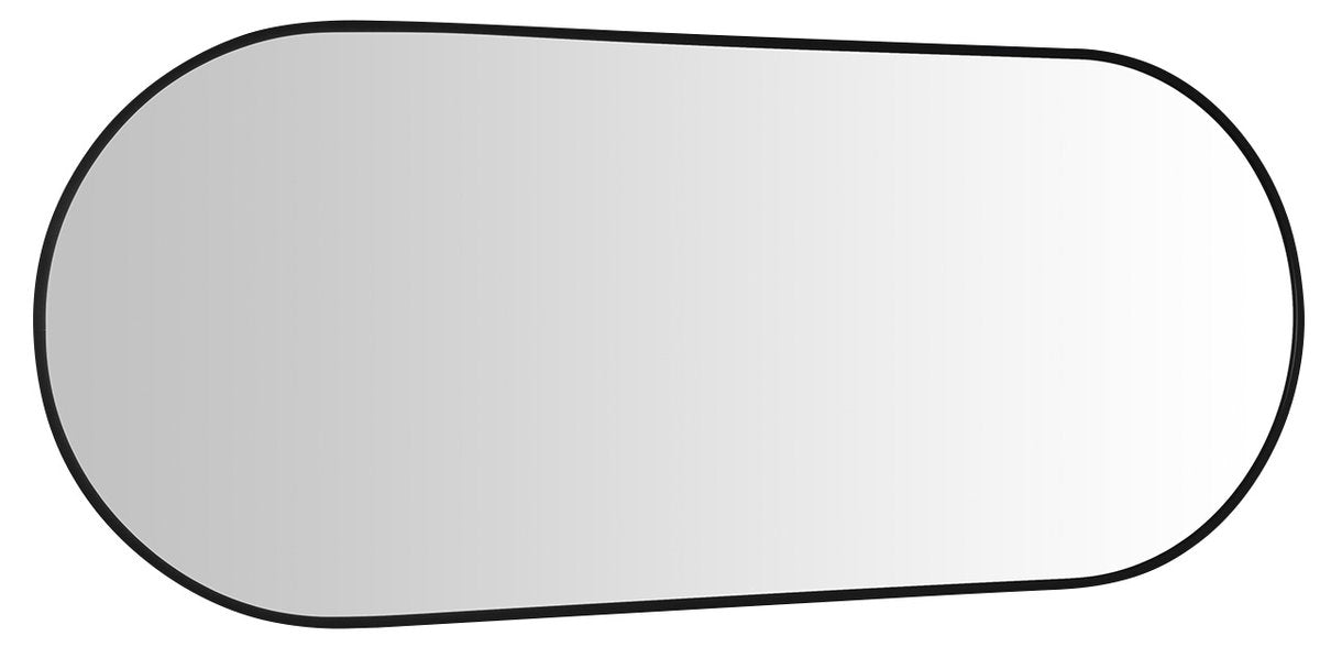 Arowana Ovale Spiegel Met LED Verlichting 120x50 Cm Mat Zwart