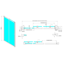 Ugga Nis Schuifdeur 1000mm, Mat Glas, Wit Profiel