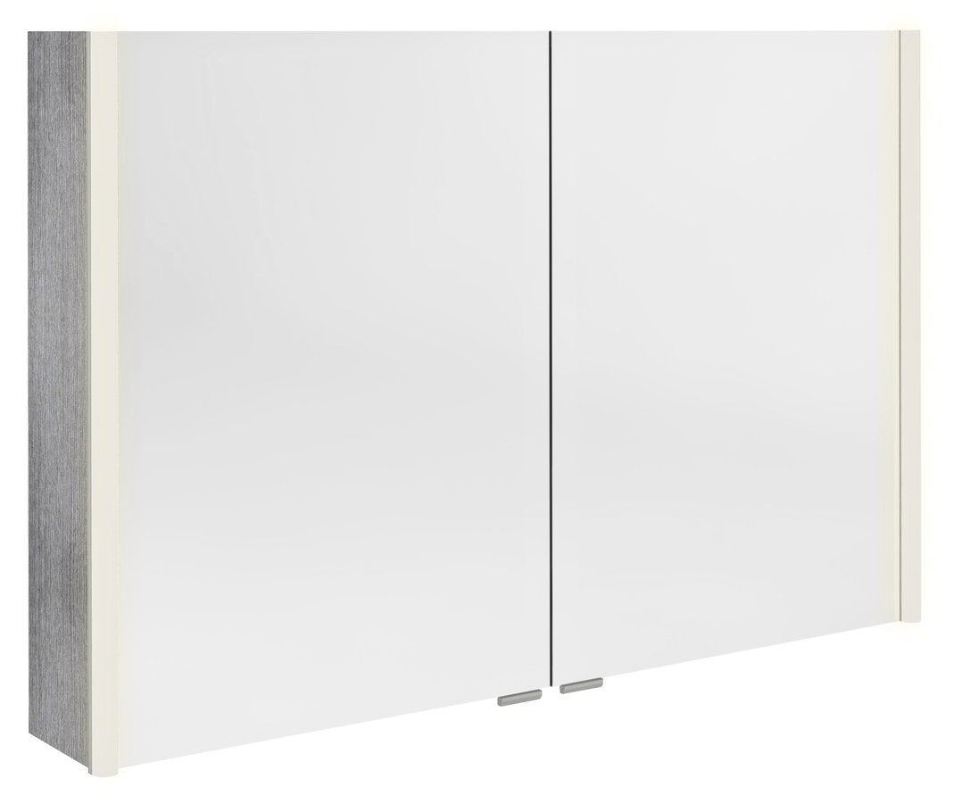 Spiegelkast Sapho Alix 106×70 cm Eiken — met LED-verlichting