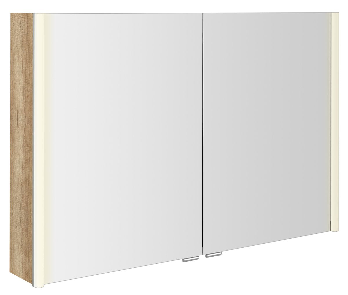Spiegelkast Sapho Alix 106×70 cm Eiken Alabama — met LED-verlichting