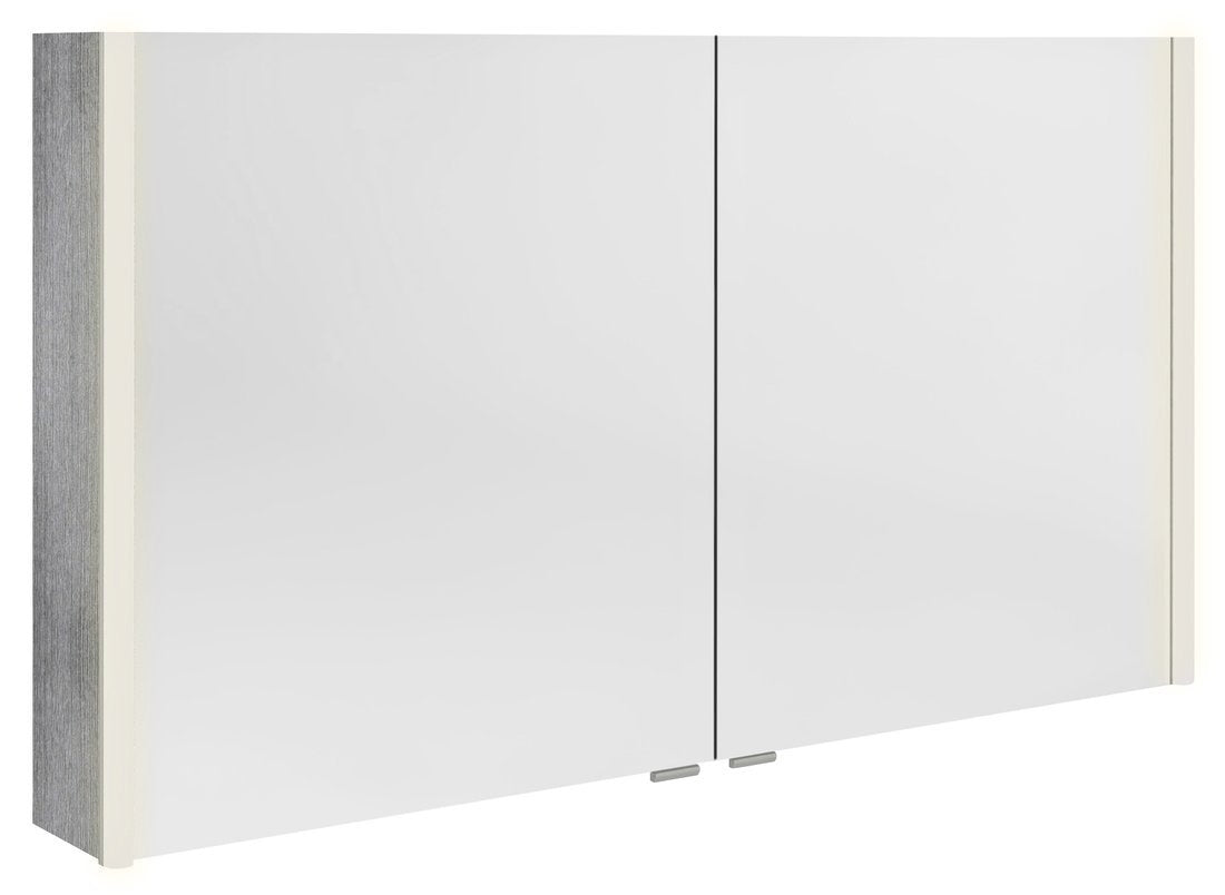 Spiegelkast Sapho Alix Deuren 126×70 cm Eiken — met LED-verlichting