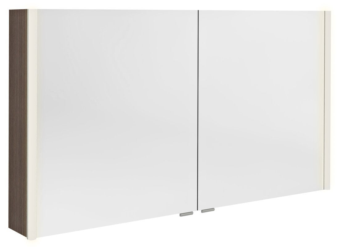 Spiegelkast Sapho Alix Deuren 126×70 cm Grenen — met LED-verlichting
