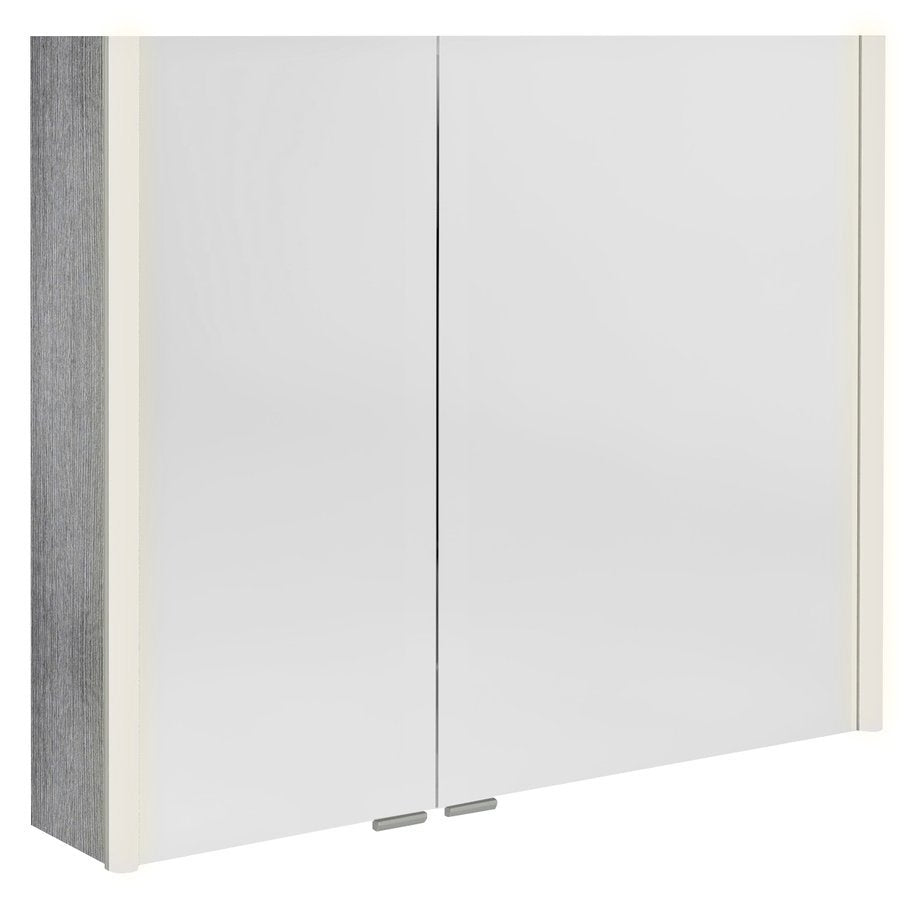 Spiegelkast Sapho Alix 86×70 cm Eiken — met LED-verlichting
