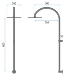 Inbouw regendoucheset Rea Lugano Black + BOX - View 6