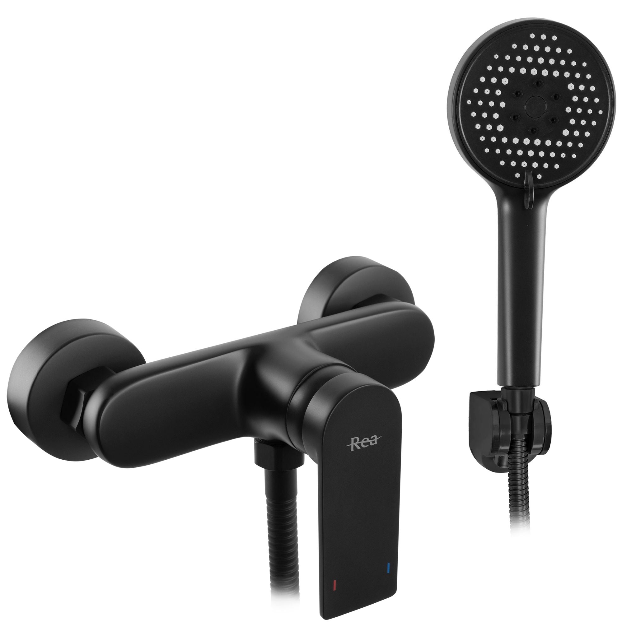 Douchekraan met Verso Mat Zwart Handset