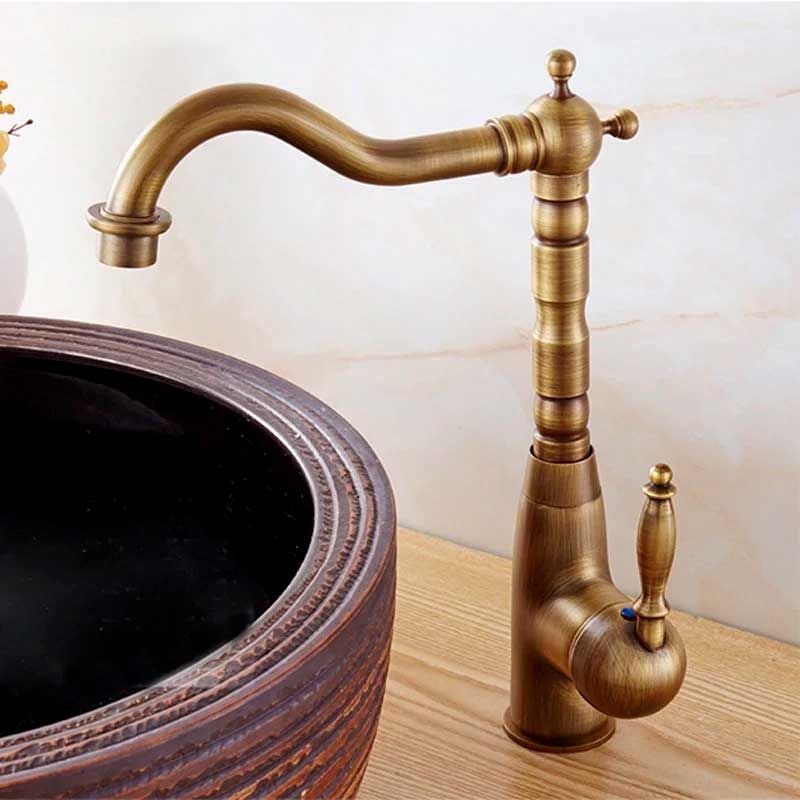 Wastafelkraan Rea Bona Old Gold High