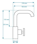 Wastafelkraan Rea Vertigo Side Black - View 5