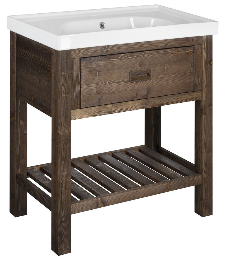 Sapho Brand Badmeubel 75x45x85 Cm Gebeitst Sparren