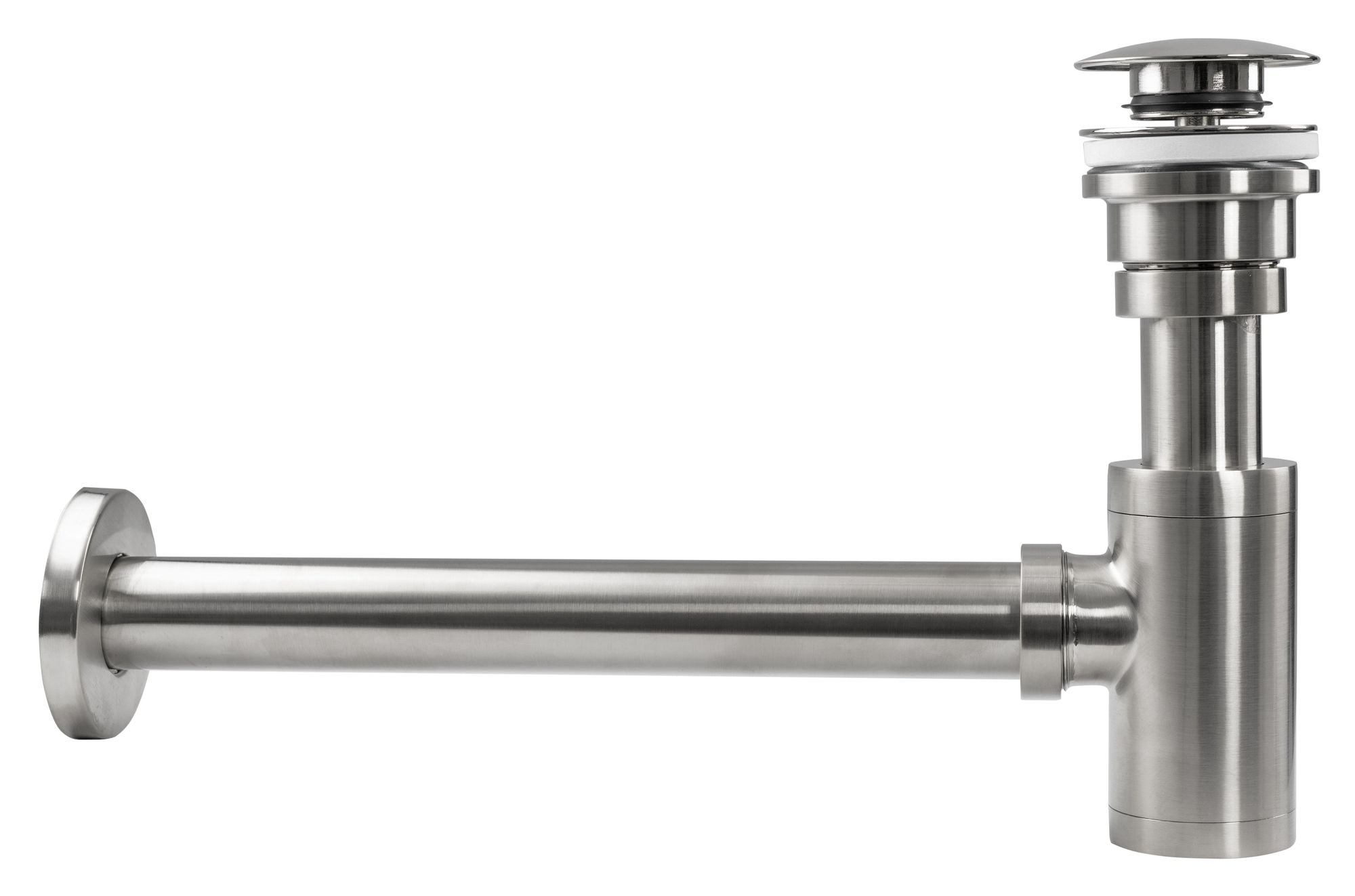 Rea Wastafelsifon Brush Nickel Inox