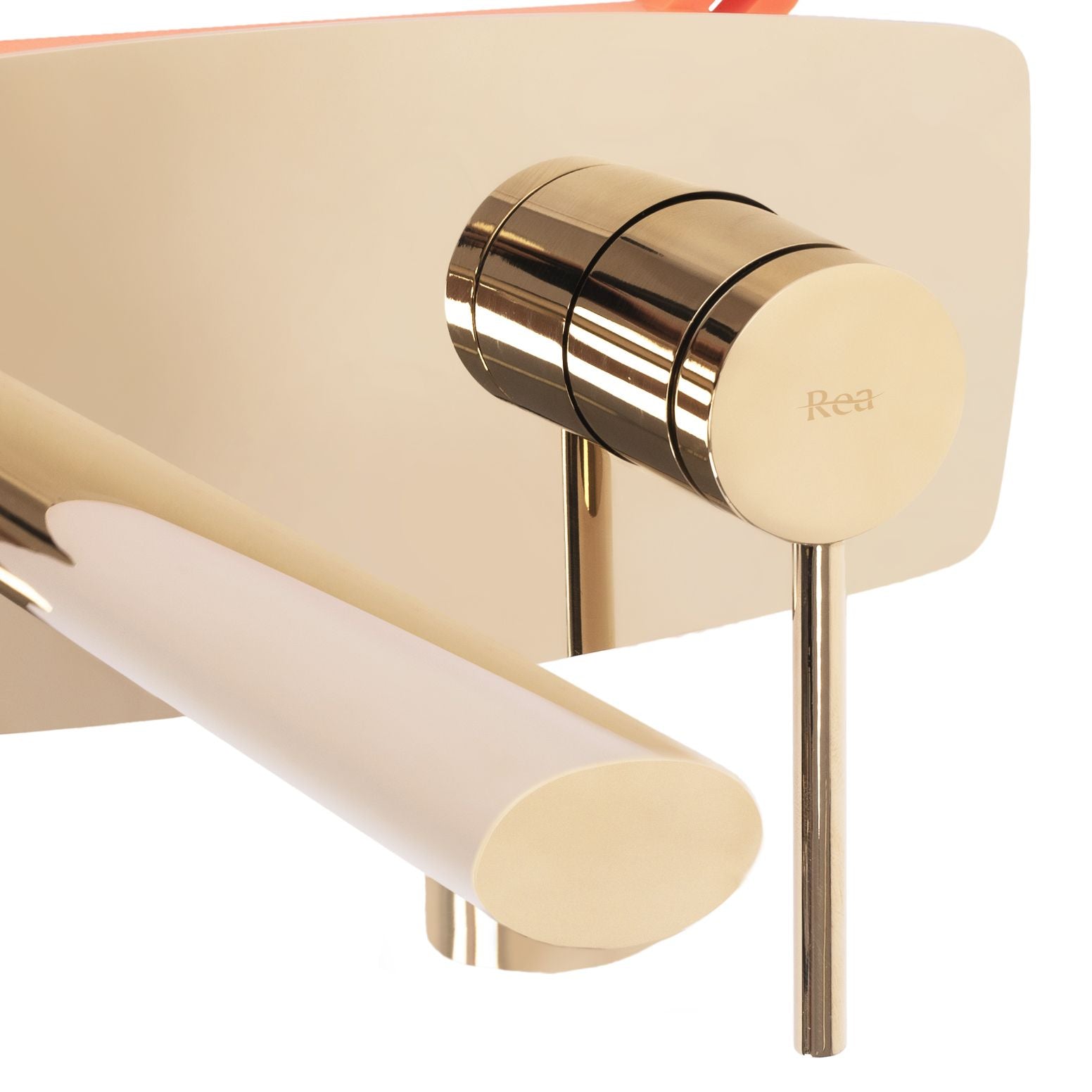 Inbouw wastafelkraan Rea Oval Gold + BOX