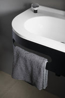 Hoek console met handdoekhouder Pulse mat zwart