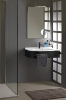 Hoek wastafel Pulse 75x45cm mineraalmarmer wit Links of Rechts