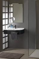 Hoek console met handdoekhouder Pulse mat zwart