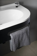 Hoek console met handdoekhouder Pulse mat zwart