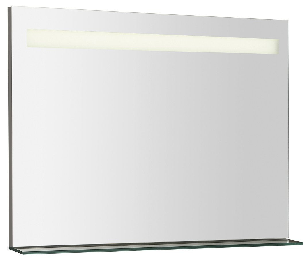Breto Spiegel Met LED Verlichting 80x61 Cm Met Planchet Zilver
