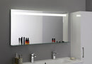 Breto Spiegel Met LED Verlichting 120x61 Cm Met Planchet Zilver