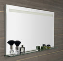 Breto Spiegel Met LED Verlichting 120x61 Cm Met Planchet Zilver
