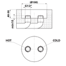 Vrijstaande Badkraan Aqualine Ceto met Handdouche
