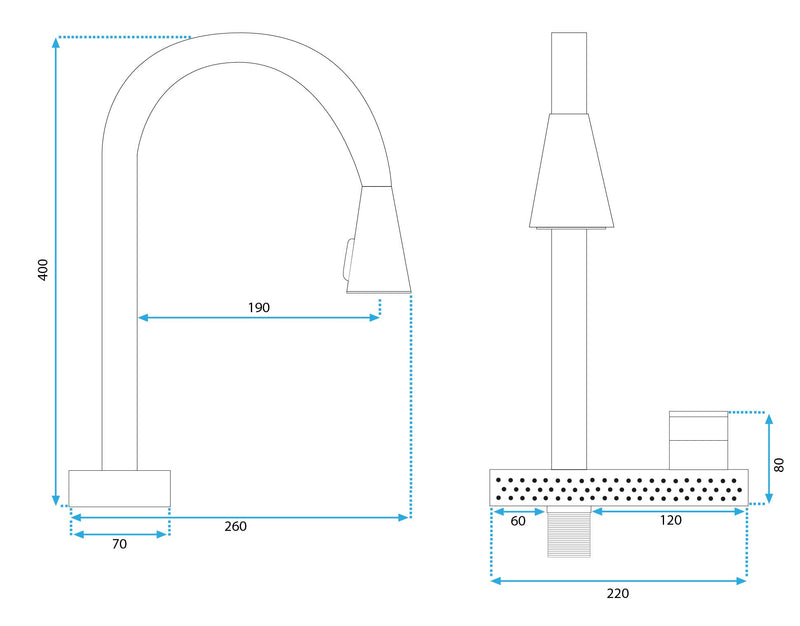 Keukenkraan REA CONOR BRUSH Steel - View 12