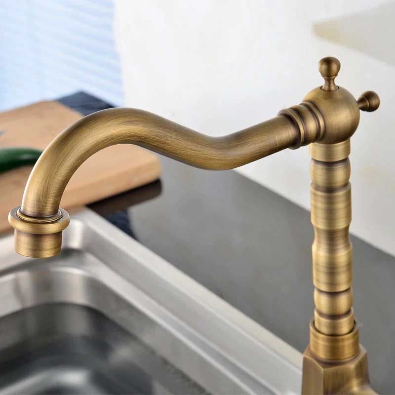 Wastafelkraan Rea Bona Old Gold High