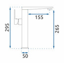 Wastafelkraan Rea Levi Black High - View 4