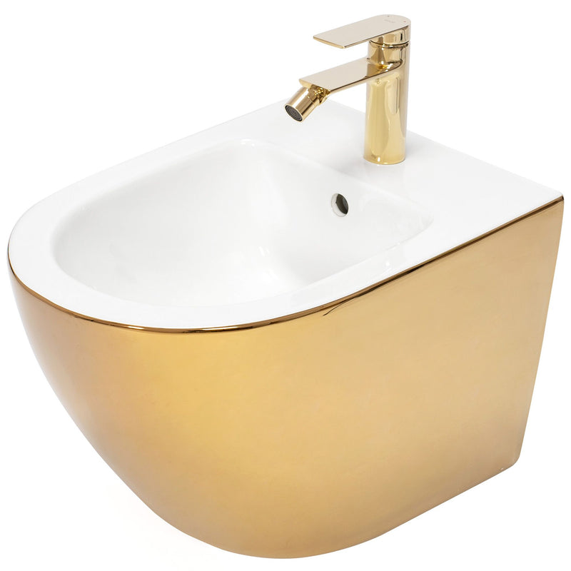 Wandbidet Rea Carlo Mini Gold White