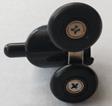 Onderste roller tbv Sanotechnik douchecabines mat zwart ()