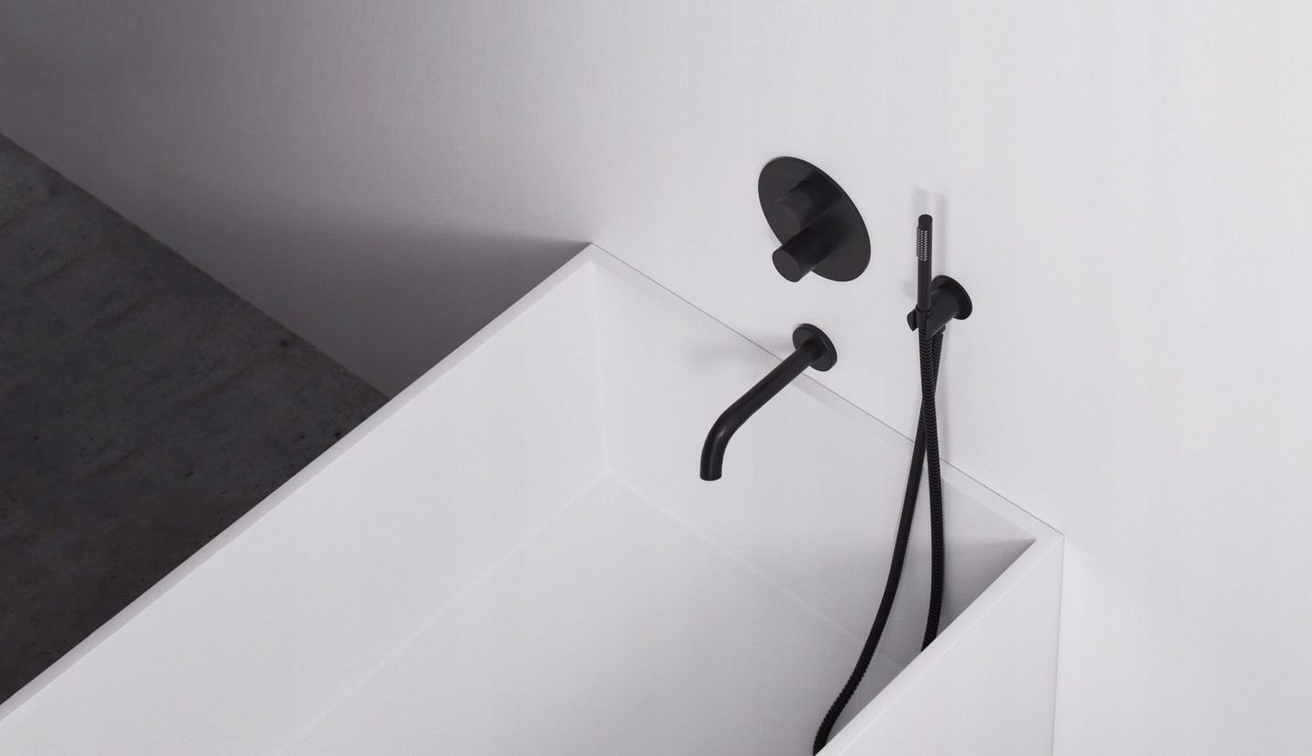 Inbouw badmengkraan Rea Lungo Black + BOX