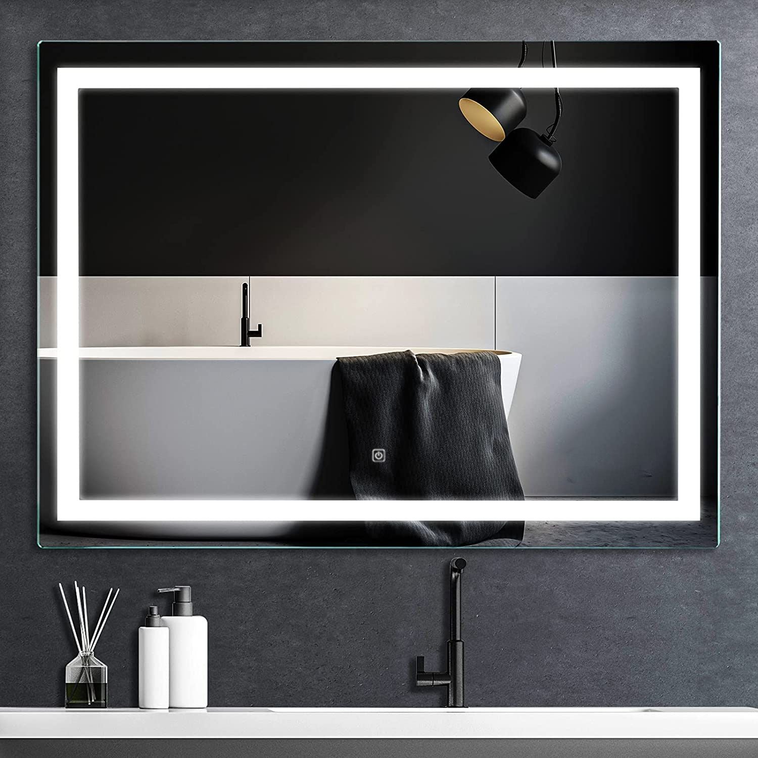 Detailweergave Rea Wandspiegel badkamerspiegel Wit