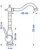 Wastafelkraan Rea Bona Old Black High - View 7