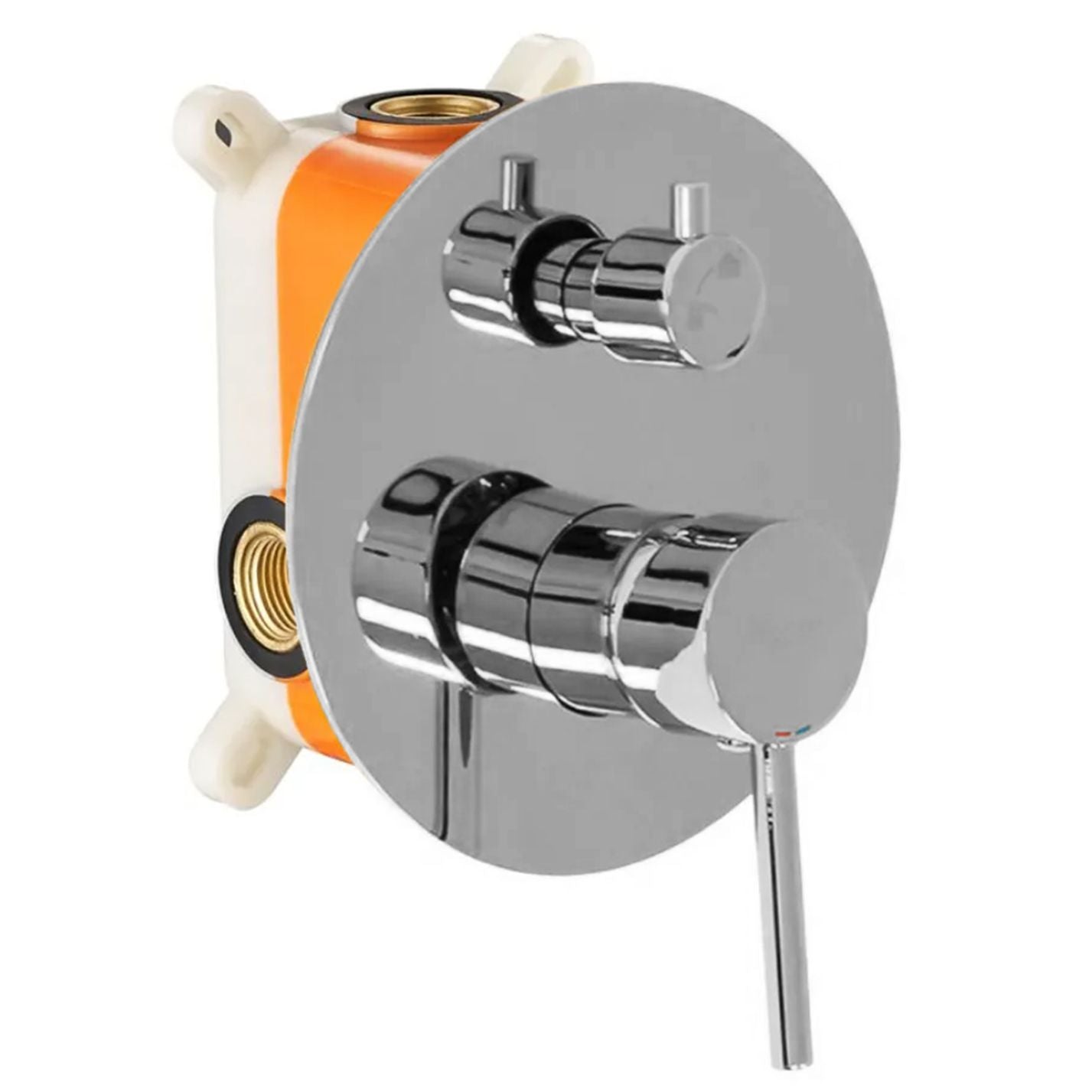 Inbouw regendoucheset Rea Lungo Chrom met uitloop + BOX