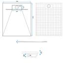 Douchebak Rea Bazalt White 80x100 - View 9