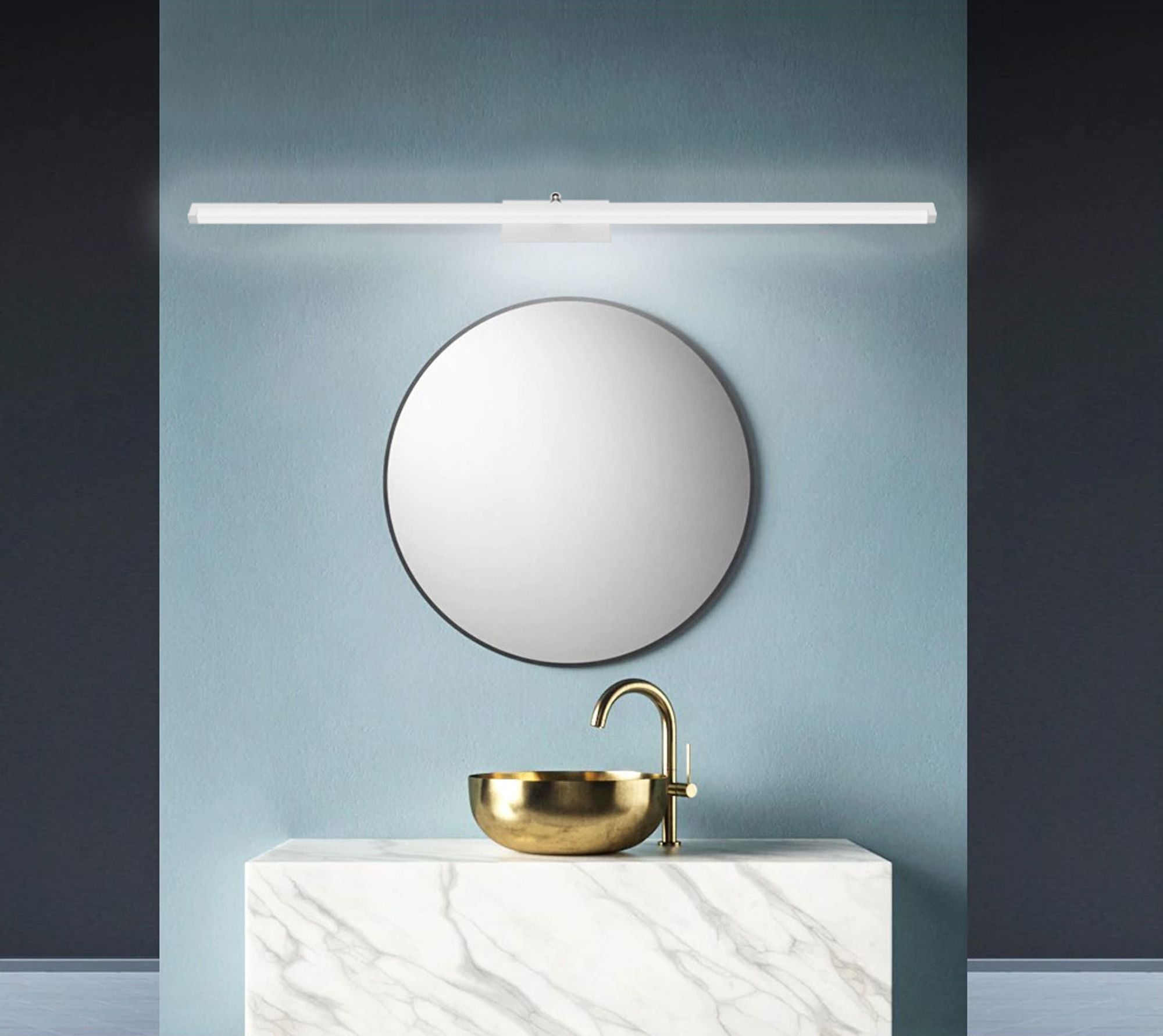Voor Wandlamp Azure Led Spiegel 20W 100 cm App376-1W Wit