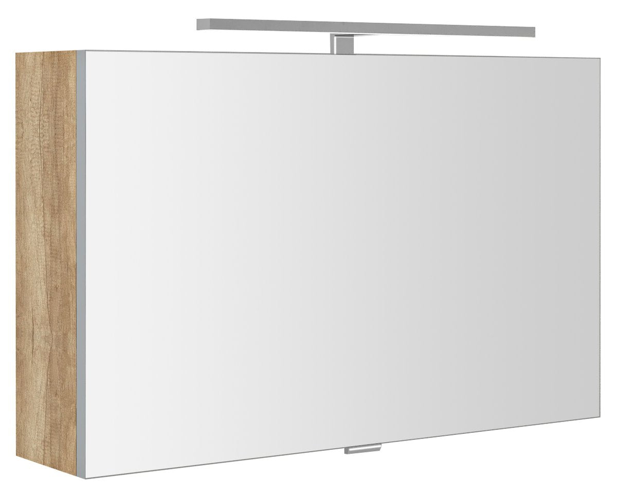 Spiegelkast Sapho Cloe 80×50 cm Eiken Alabama — met LED-verlichting