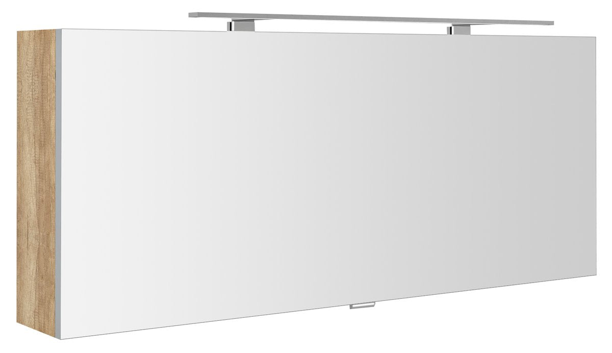 Spiegelkast Sapho Cloe 120×50 cm Eiken Alabama — met LED-verlichting