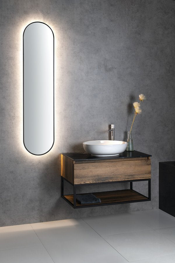 Sapho Skara Badmeubel 80x45x50 Cm Mat Zwart