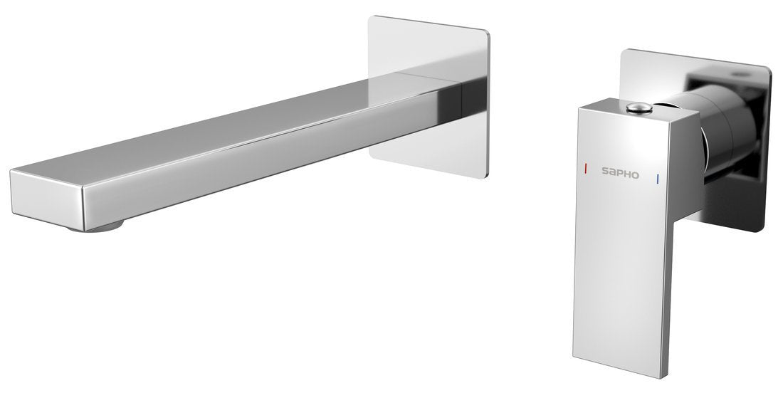 Sapho Cubemix 2-Gats Inbouw Wastafelkraan Chroom