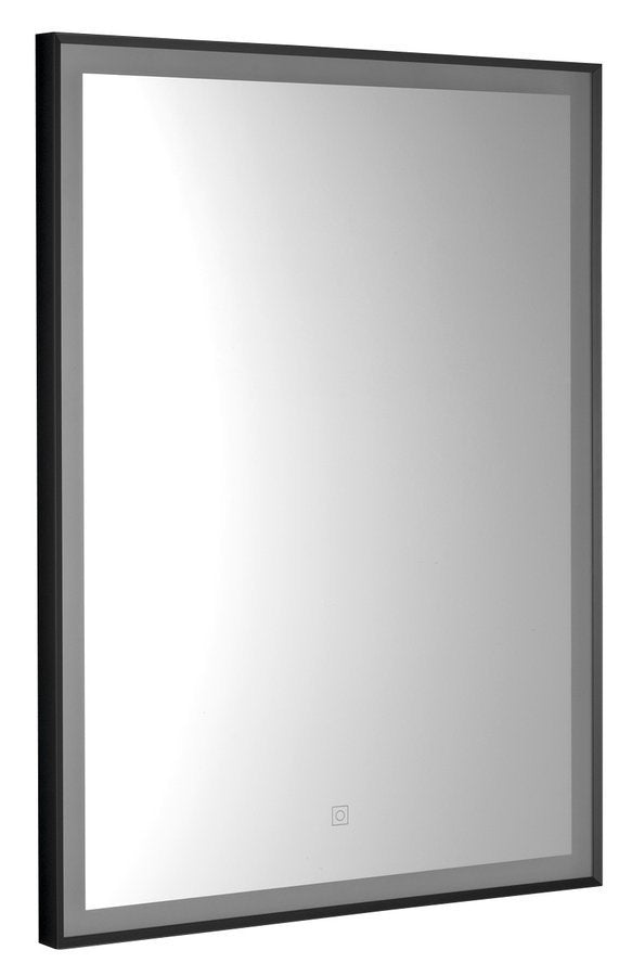 Corna Spiegel Met LED Verlichting 60x80 Cm Met Touch Sensor Mat Zwart