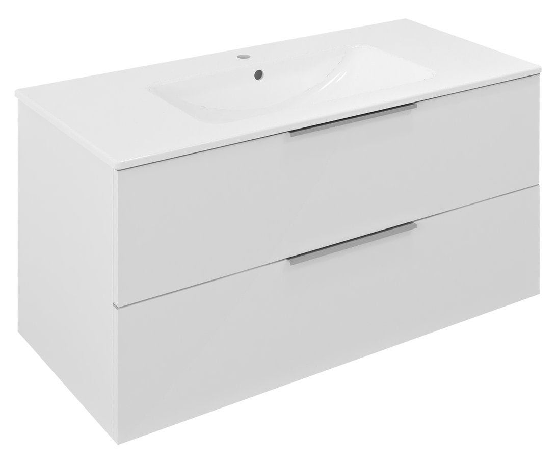 Cirasa wastafel onderkast 100x52x46 cm in Wit Hoogglans