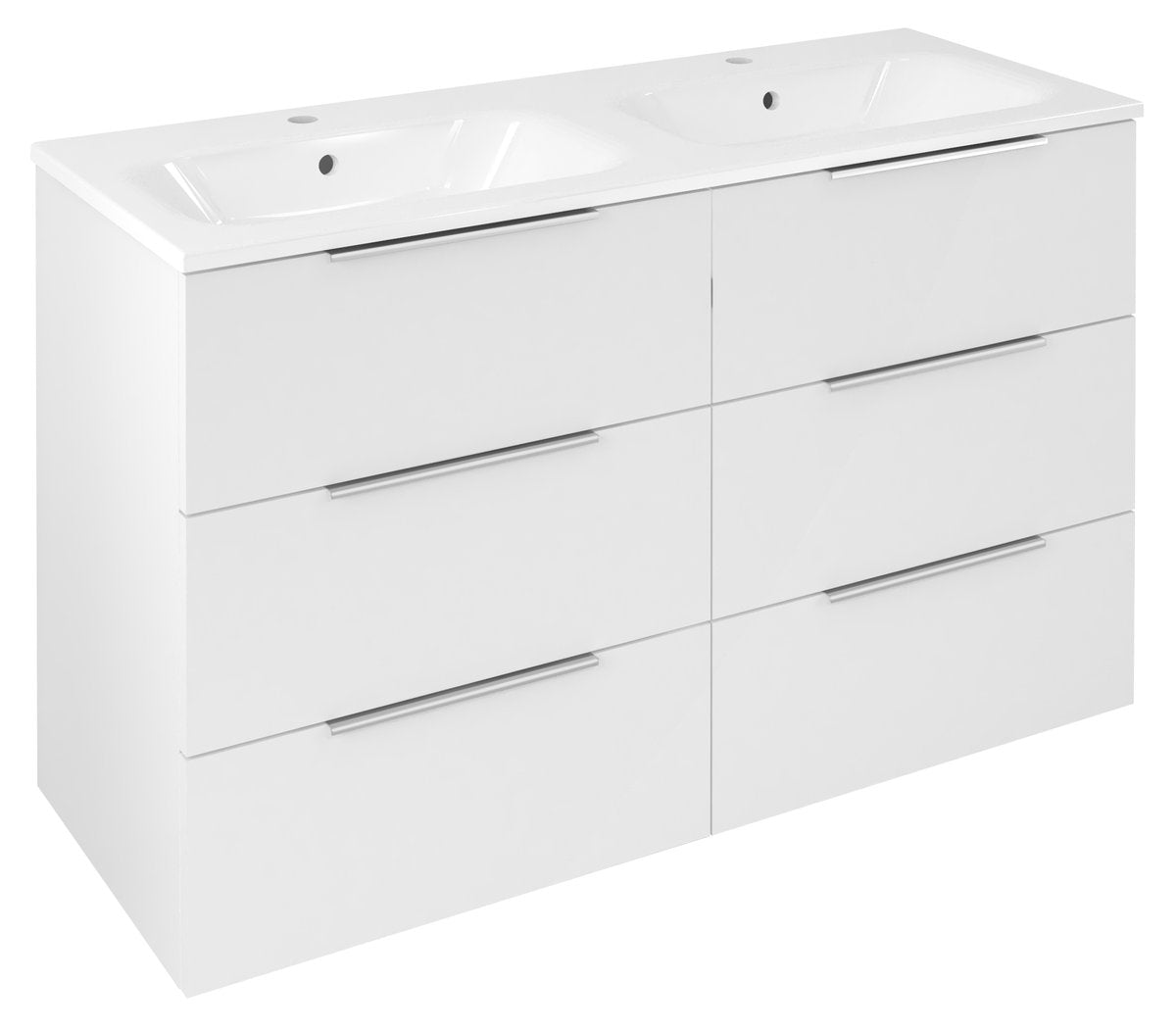CIRASA Wastafel Onderkast 120 Cm Gelamineerd MDF Wit - Afbeelding 1