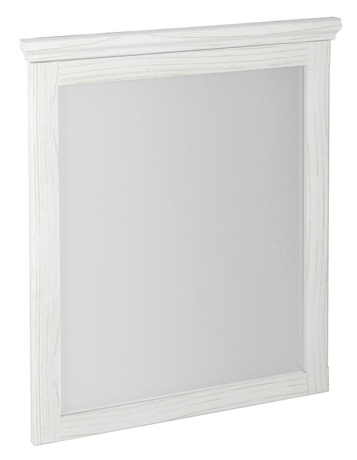 Cross Rechthoekige Spiegel In Massief Houten Frame 60 X 80 Cm Antiek Wit