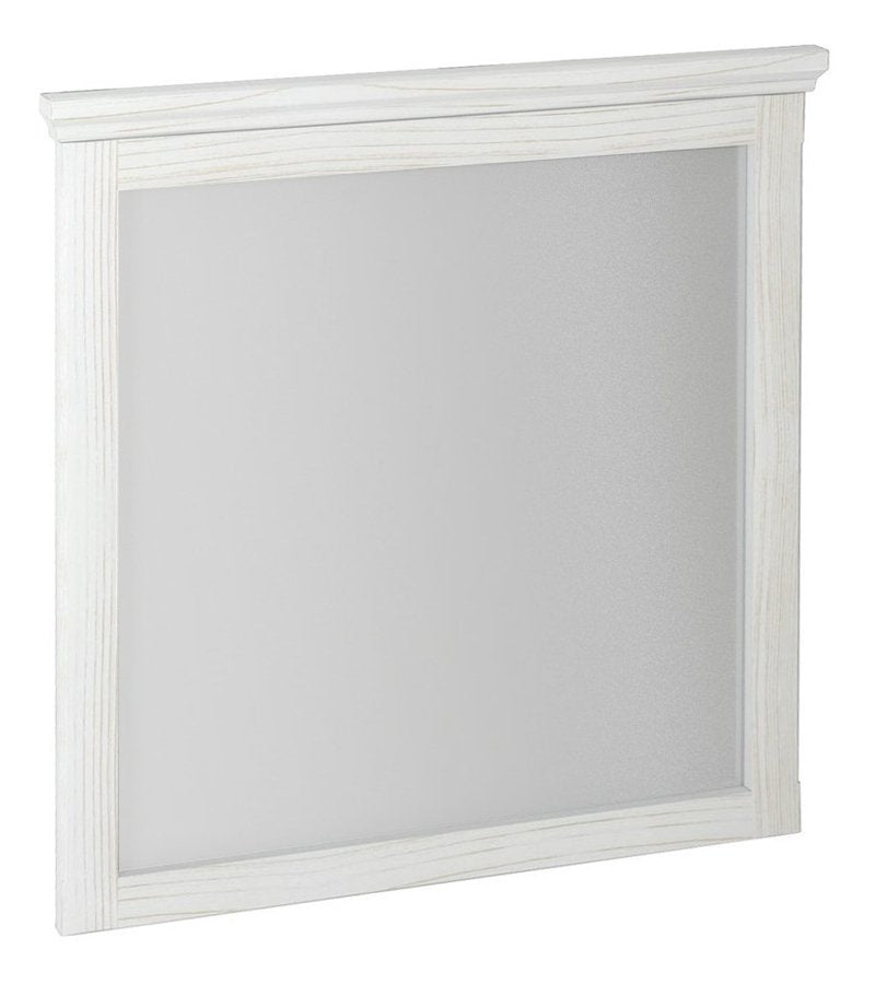 Cross Rechthoekige Spiegel In Massief Houten Frame 70 X 80 Cm Antiek Wit