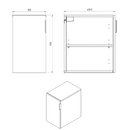 Bijkast onderkast tbv. Cirasa badmeubelen 30 cm div. kleuren