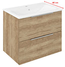 Cirasa wastafel onderkast 60x54x39 cm in Alabama Eiken (gelamineerd MDF)