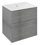 Cirasa wastafel onderkast 60x64x46 cm in Zilver Eiken