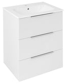 Cirasa wastafel onderkast 60x75x46 cm in Wit Hoogglans