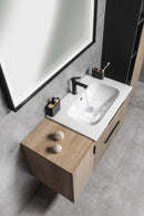 CIRASA wastafelkast 70x52x46cm Alabama strip eiken Ribbelfront