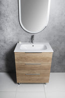 Badmeubel Cirasa 70x46x75 cm Hoogglans Wit 3 Laden