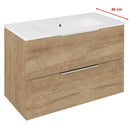 Cirasa wastafel onderkast 80x54x39 cm in Alabama Eiken (gelamineerd MDF)