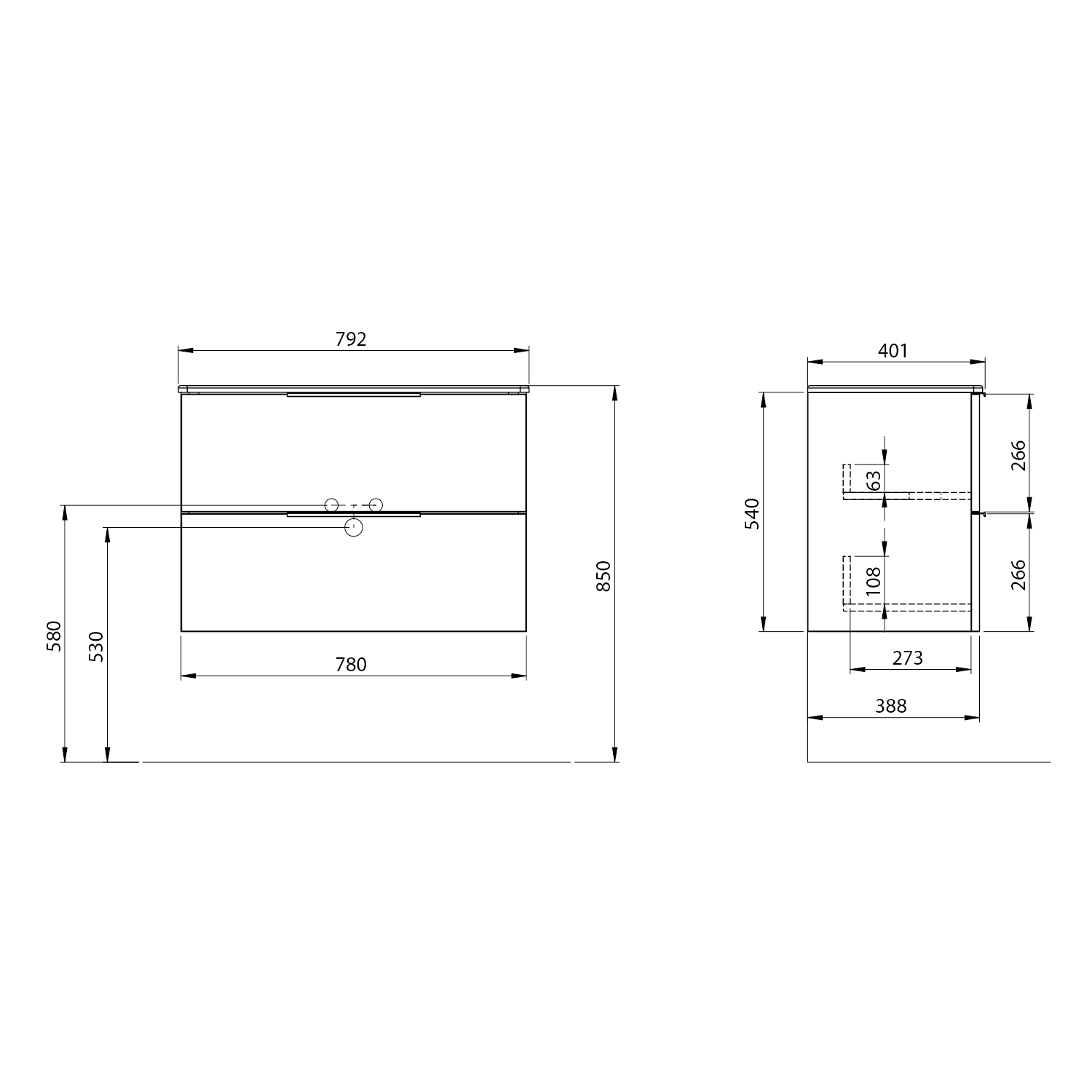 Sapho Cirasa Badmeubel 80x40x55 Cm Hoogglans Wit